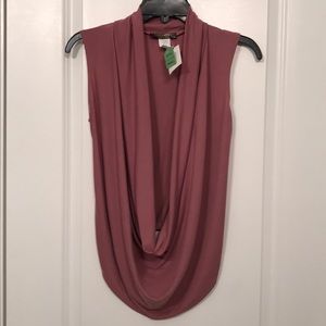 Beautiful Mauve Cowl-Neck Top!!